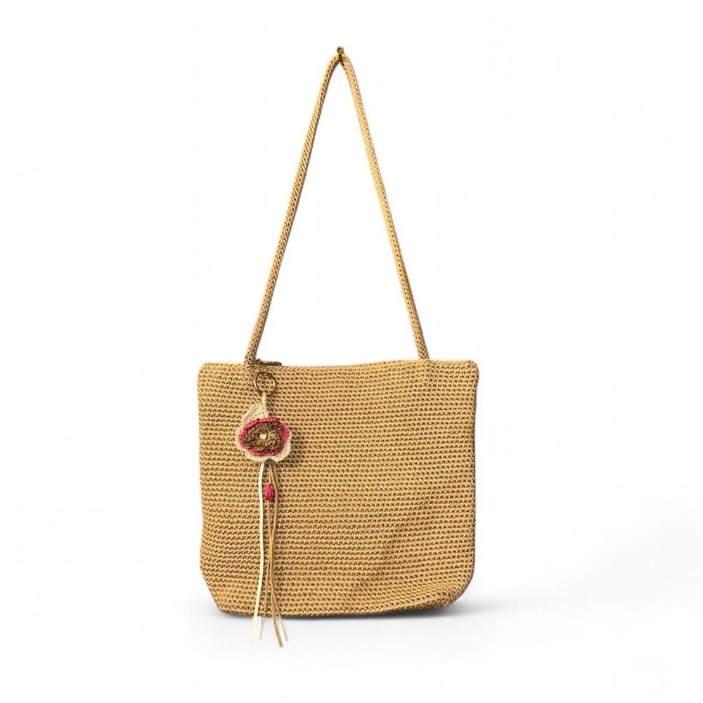Calpak Tan Woven Shoulder Bag
